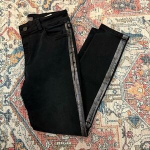 DL1961 Black Jeans with Silver Trim